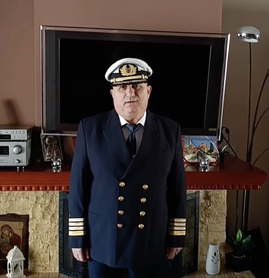 Captain of the Victoria Cruise Line ship on video